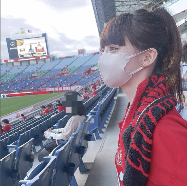 荻野由佳さんは熱烈なサッカーファン